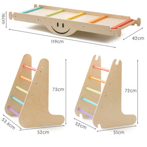 Ensemble de triangle Pikler, structure en bois pour enfants, jouets d'escalade Montessori, jouets d'escalade d'intérieur pour enfants, gymnase Montessori Pikler - Product Image 5