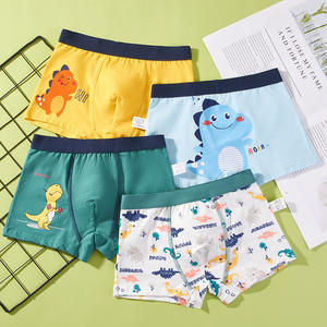 4 Pcs/<span class=keywords><strong>Lot</strong></span> Sous-Vêtements Enfants Garçons Culottes Dinosaures Hélicoptères Voitures Coton Respirant Enfants Shorts Garçon Boxer Briefs - Product Image 5