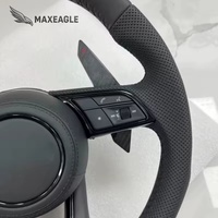 Volant de voiture en cuir perforé pour Audi R8 Tt Mk2 Mk3 B8 RS TTS Ttrs Rs3 Rs6 RS4 RS5 RS7 A3 A4 A5 A6 C6 A7 A8 A1 Q3 Q5 Q7