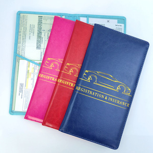 Logotipo personalizado Seguro Reparación de automóviles Regalo promocional Estuche para documentos de <span class=keywords><strong>vehículos</strong></span> Folleto de cuero Registro de automóviles y soporte de seguro - Product Image 2