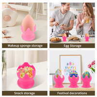 Moules à œufs pochés en silicone de haute qualité pour le petit-déjeuner, supports à œufs durs en silicone colorés et personnalisables avec pieds antidérapants