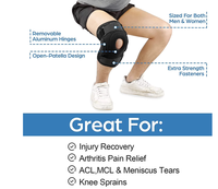 Attelle de compression articulée en néoprène, 5 tailles réglables, respirante, unisexe, pour la protection sportive et la rééducation, soulagement des douleurs liées aux déchirures du ménisque et des ligaments croisés antérieurs (LCA)