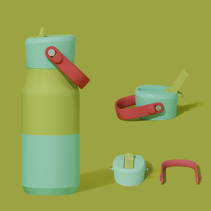 Insulated Water Bottle 304 Stainless Steel Detachable Handle Outdoor Travel Use - Product Image 2