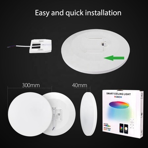 Plafonnier <span class=keywords><strong>LED</strong></span> moderne 20W 80LM/W Contrôle intelligent par application TUYA <span class=keywords><strong>pour</strong></span> chambre à coucher Salon - Product Image 4