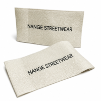 Étiquettes de col personnalisées professionnelles en coton écologique, étiquettes principales de vêtements avec logo de marque, étiquettes cousues pour vêtements et textiles de maison de haute qualité