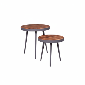Meubles de salon modernes et portables Table basse extensible Météo Brun Noir Finition en bois Fer Caractéristique décorative - Product Image 1