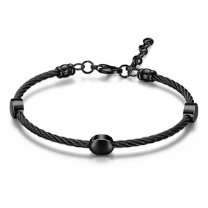 Bracelet en Câble Or Rose 3 mm Perles Rondes Acier Inoxydable Bijoux de Mode pour Femmes Cadeau - Product Image 3