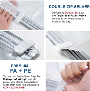 Sacchetti <span class=keywords><strong>Sottovuoto</strong></span> Arrotolabili Salvaspazio di Alta Qualità, Sacchetti Pieghevoli <span class=keywords><strong>per</strong></span> Viaggio e Conservazione di Vestiti - Product Image 3