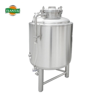 Fermenteur conique à bière Tiantai de 250 litres (250 L) avec chambre froide, en acier inoxydable 304, trappe supérieure, simple enveloppe