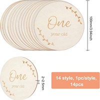 Libro di Ricordi per la Crescita del Bambino in Legno Tagliato al Laser, Design Luna Piena, Colore/Logo/Materiale in Compensato Personalizzabile, Design Personalizzabile