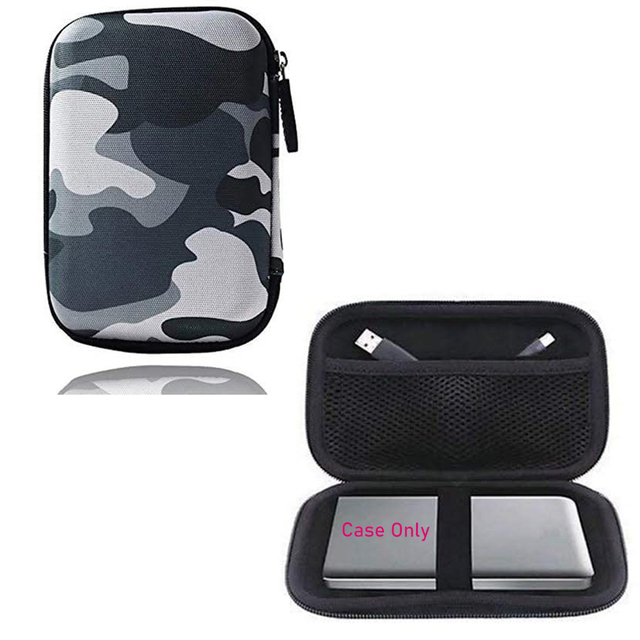 HDD External Printed Hard Drive Disk Enclosure Portable Carrying Case Cover Pouch Casing for 2.5-Inch Hard Drive - Case Only