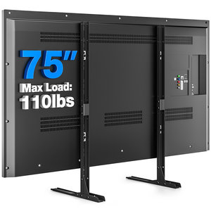 Universal Table <b>TV</b> <b>Stand</b> 22-75" <b>TVs</b>/VESA 800x600(50kg) 3-Layer Steel 13" Base Triangular Braces Anti-Slip Pads Black 5-Year Eleg - Product Image 4