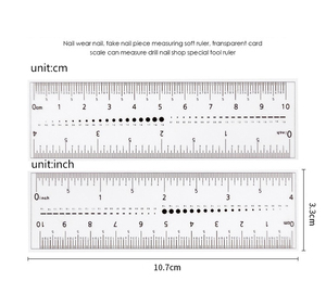 5 pièces/ensemble Nail Art ruban à mesurer règle souple autres fournitures pour ongles presse sur ongles règle de <span class=keywords><strong>mesure</strong></span> de pointe - Product Image 3