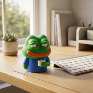 Statuetta Personalizzata in PVC Morbido 3D di <span class=keywords><strong>Pepe</strong></span> Frog, Personaggio Meme da Collezione, Giocattolo da Scrivania OEM, Regalo di Fabbrica - Product Image 5