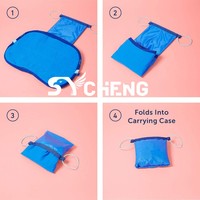 Oreiller de voyage gonflable SYCHENG, forme oblongue, fermeté moyenne, portable, en matériau EVA, pour dormeurs multi-positions