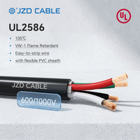 Câble de style AWM JZD UL2586 600V 105 ℃   Fil multi-conducteurs en PVC ignifuge, fil électronique blindé en option