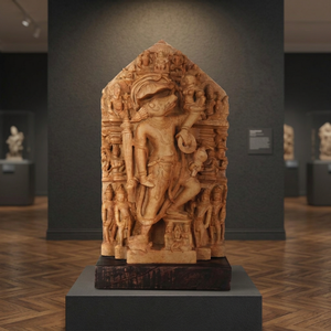 Busto Estético del Dios Sagrado Nar Varaha – Motivo Artístico de Templo Antiguo del Siglo X - Product Image 3