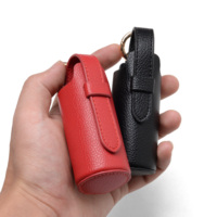 Porte-rouge à lèvres et petits bijoux, sac de rangement pour gloss et baume à lèvres avec mousqueton, pochette portable en cuir PU
