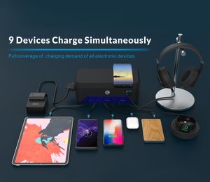 Prix de gros 2025 aux États-Unis CE FCC ROHS Charge sans fil rapide 4 en 1 Power Bank. Charge rapide du téléphone portable - Product Image 3