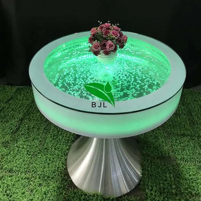 LED 빛난 현대 물 거품 탁상 대중음식점 테이블