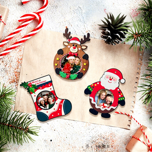 Décoration de Noël en bois : Pendentif pour sapin, cadre photo en bois, accessoires d'ambiance pour la maison sur le thème de Noël - Product Image 4