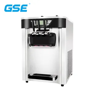 GSE one touch função descongelar Todo o corpo de aço Inoxidável máquina de sorvete Cone Contador Display Ultra Silêncio