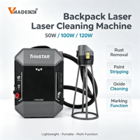 Machine de nettoyage au laser pulsé portable, 50W, 100W, 120W, pour le nettoyage des couches de peinture, d'huile et d'oxyde