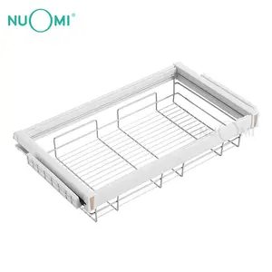 Nuomi Cheap Wardrobe Accessories Iron Pull Out Sliding Storage Drawer For Clothes Storage