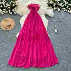 Vestido Midi Casual de Verano para Mujer, Estilo Túnica Romana Tejida, Corte A, Sin Mangas, Cintura Imperio, Malla 3D Transpirable - Product Image 4