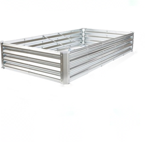Kit de Jardinière Surélevée en Métal Galvanisé à Chaud pour l'Extérieur (Gris Moderne) – Grand Bac à Fruits en Métal pour Jardinage en Gros - Product Image 1