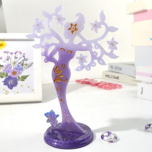 Cetakan Rak Perhiasan Epoxy DM096, Cetakan Silikon Kristal Buatan Tangan, Kerajinan Dekoratif DIY, Stand Pajangan Perhiasan, Resin Silikon Epoksi - Product Image 3