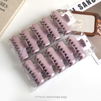 Grande pince à cheveux épaisse en PS brillant et métal doré 10,5 cm, coloris crème, bleu, rose, marron, personnalisable avec logo, prête à la vente au détail
