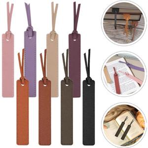 Promotions Gifts Custom Long Strip PU Leather Bookmark PU Page Corner Reading Bookmarks for Library Students