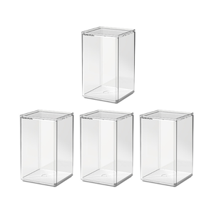 Hiện đại trong suốt <span class=keywords><strong>Acrylic</strong></span> lưu trữ giá duy nhất mảnh mù hộp hiển thị đứng với bụi bảo vệ bìa cho búp bê bức tượng nhỏ - Product Image 4