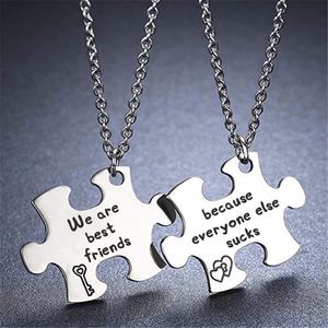Tendencias 2025, Collares Modernos y Únicos para Parejas, Resistentes al Agua y al Deslustre, de Acero Inoxidable 316L, con Letras Personalizadas, Creativos, para Mujeres - Product Image 5