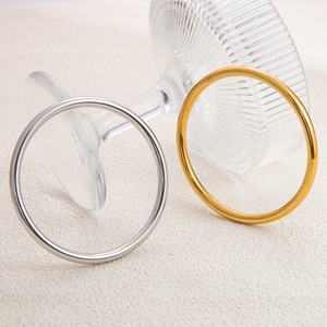 Brazalete Retro de Alta Gama Chapado en Oro de 18K para Mujer, Brazalete de Acero Inoxidable que No se Desvanece, para el Verano - Product Image 3