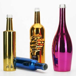 विस्टा निर्माता ब्रांड नई गोल्ड इलेक्ट्रोप्लेटेड 500 मिली 750 मिली ग्लास की बोतल वोडका व्हिस्की स्कर्लिंग - Product Image 5