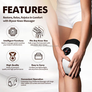 Masajeador de rodilla recargable por USB con terapia de calor y vibración Alivio del dolor de hombros y codos - Product Image 2