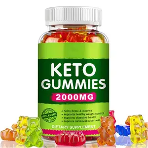 Label pribadi Keto Apple sari Keto Gummies Gummy Bears dengan kolagen Vitamin penurun berat badan