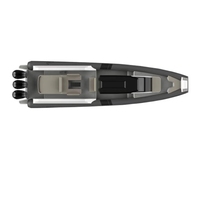 Bateau Semi-Rigide de Luxe Sportif 39 Pieds en Aluminium à Coque en V Profond Rhib1200, Gonflable en Hypalon ORCA