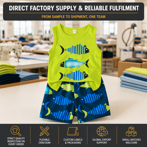 Ensemble <span class=keywords><strong>gilet</strong></span> et short d'été deux pièces pour garçons, style sport, pour bébés de 0 à 24 <span class=keywords><strong>mois</strong></span> - Product Image 3