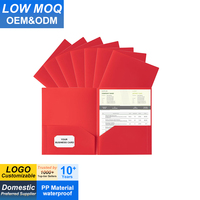 Carpeta de Archivos de PP con Logotipo, Bolsillo Promocional, Papel Publicitario Ecológico, Organizador de Archivos, Documentos, Oficina, Negocios