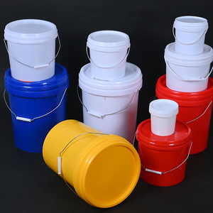 Cubo de Plástico Redondo Multiusos de 18L para Detergente en Polvo, <span class=keywords><strong>Gel</strong></span> de Limpieza y Almacenamiento del Hogar - Product Image 1