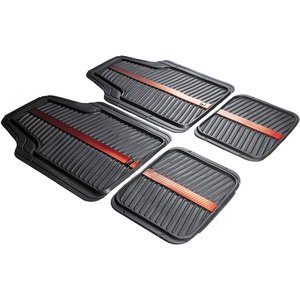 Set di tappetini 4 pezzi Bull Flash nero/rosso - Product Image 3