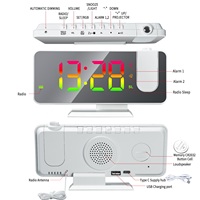 Neuheiten: Dynamische RGB-Farbwechsel-Tischuhr mit Lautem Digitalwecker und Radio