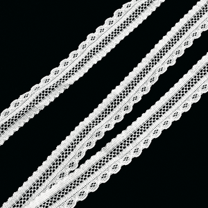 Cinta de Encaje Blanco de Alta Calidad WH80095, Venta Caliente - Ribete de Encaje de Nailon Ancho Personalizado, Dentelle Pizzi Dantel, Bandas Elásticas - Product Image 3