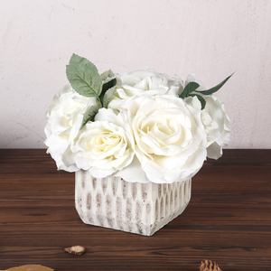 Rose Flowers Roses GX New Style Good Grade Silk Rose Flowers Artificial White Rose Real Touch Bouquet Fake Roses Flowers For Wedding Decoration