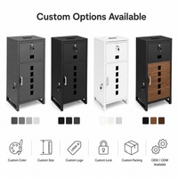 Boîte de dépôt de colis et de courrier extérieure autoportante avec portes de récupération séparées, boîte de dépôt de colis en métal antivol