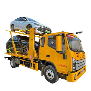 Nouvelle remorque à <span class=keywords><strong>plateau</strong></span> plat à deux niveaux entièrement équipée, manuelle, diesel, JAC, avec bras de remorquage arrière, camion de remorquage, dépanneuse, transporteur de voitures - Product Image 1