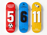 Personnalisez votre planche de skateboard en érable canadien 7 plis pour équipe de football, compatible OEM/ODM, pour la zone des fans de football